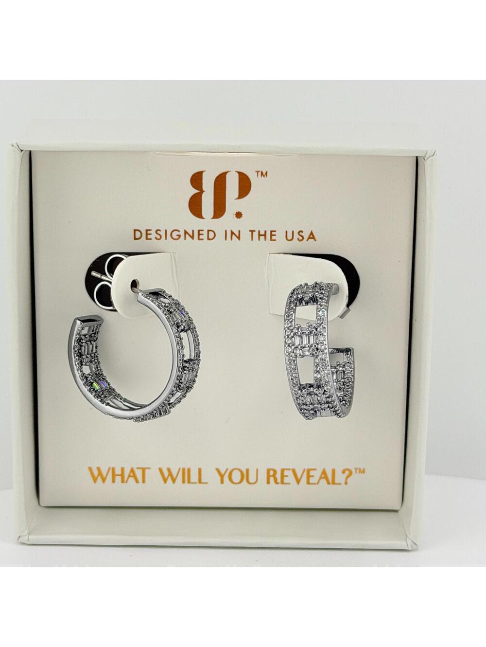 Bomb Party April 2026 Earrings "The Isadora Hoop" Hematite ER89398